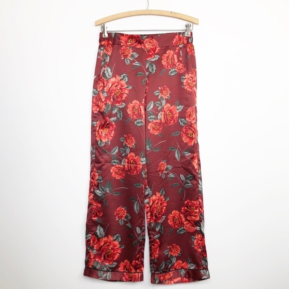 Inc International concepts, intimates, red floral, satin, two piece pajama set - Picture 4 of 16